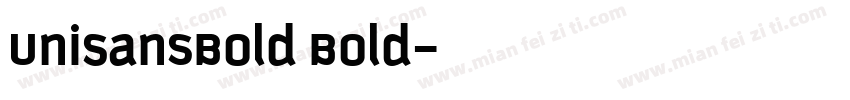UniSansBold Bold字体转换
